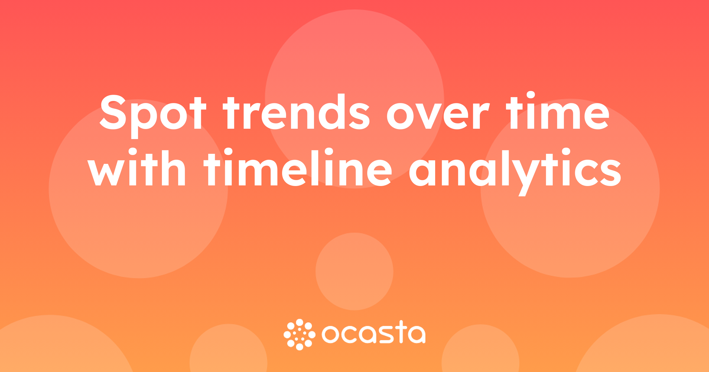Spot trends over time with timeline analytics | Ocasta