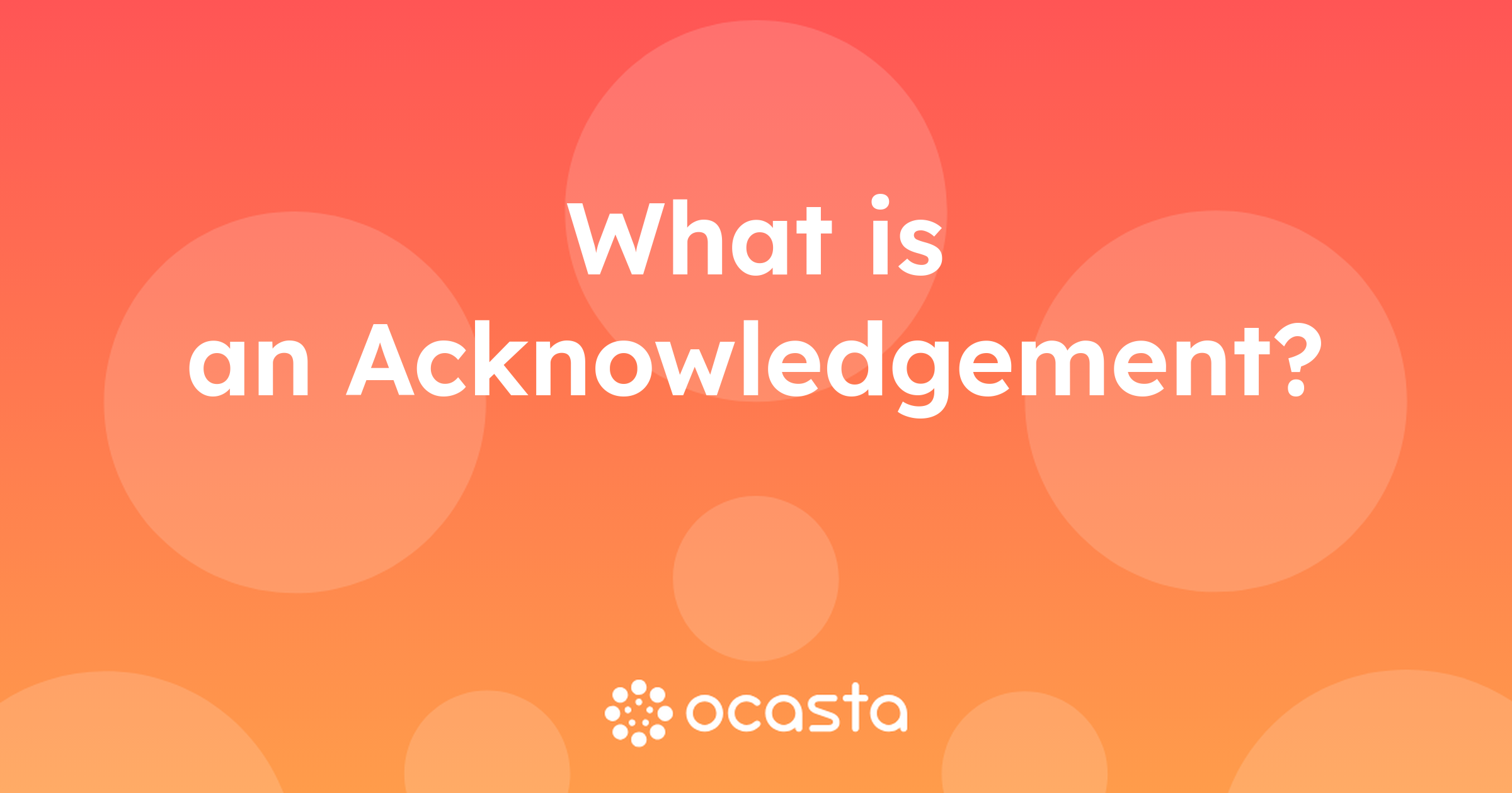 Importance of Acknowledgements