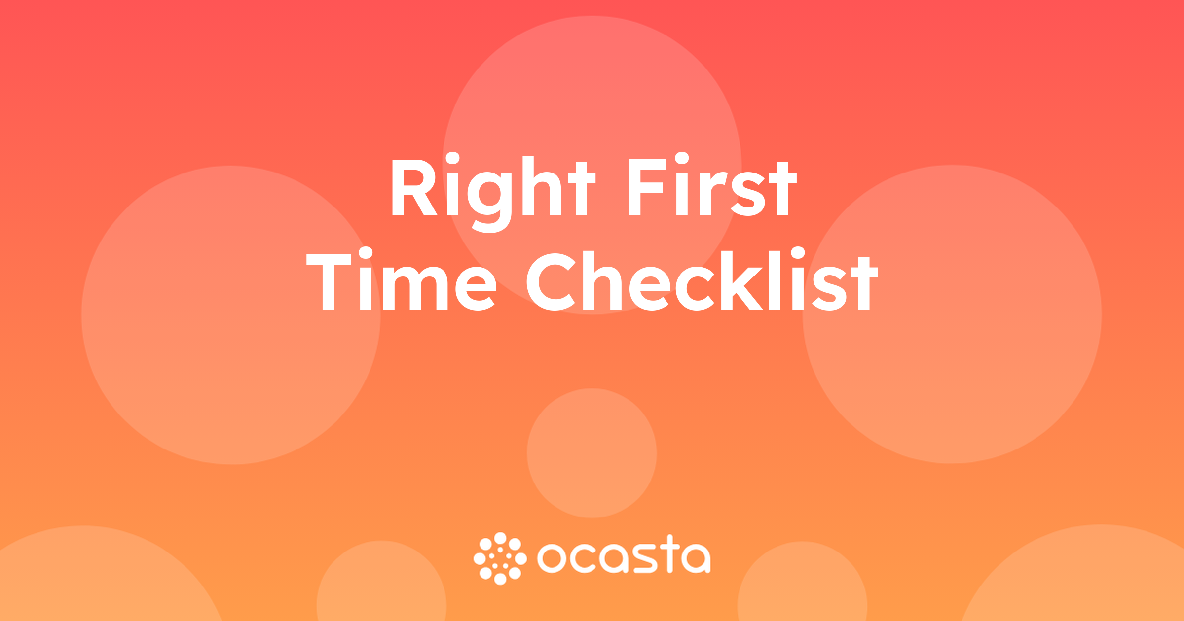 Right-first-time checklist (download)
