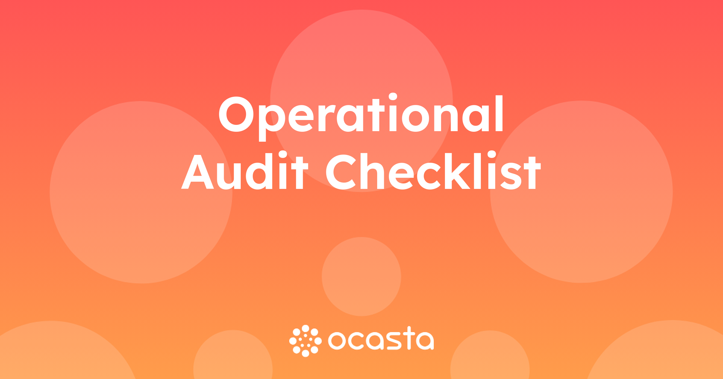Operational audit checklist (downloadable)