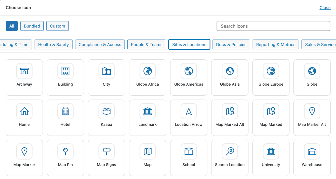 CMS icon library