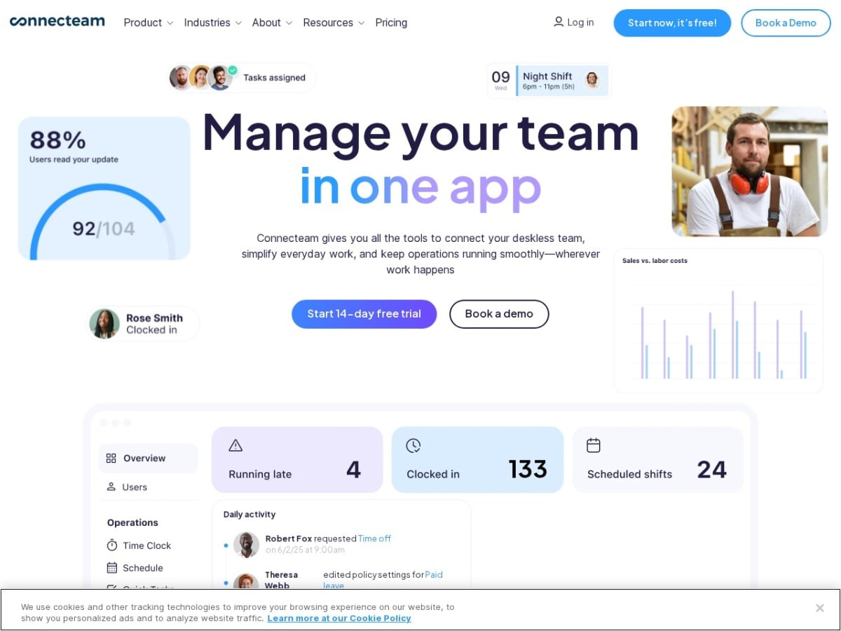 Connecteam homepage