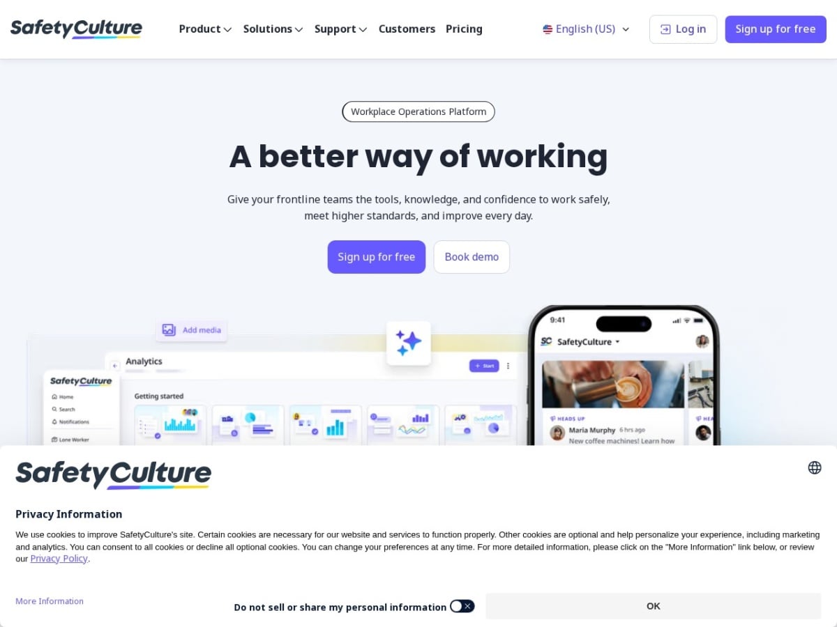 SafetyCulture homepage