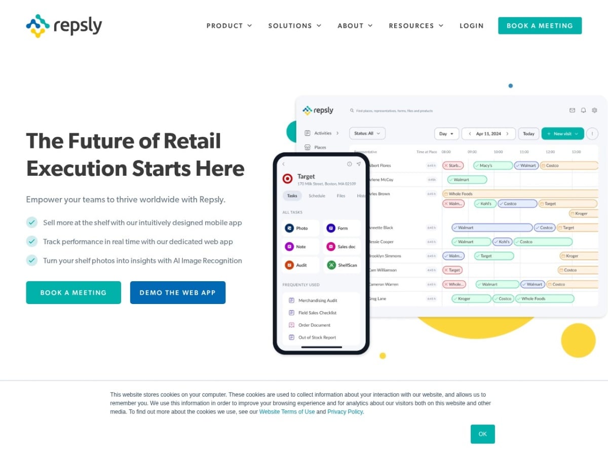 Repsly homepage